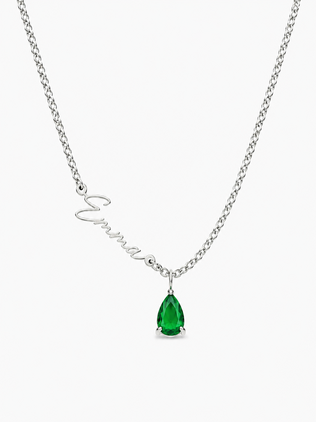 Signature Name & Birthstone Necklace