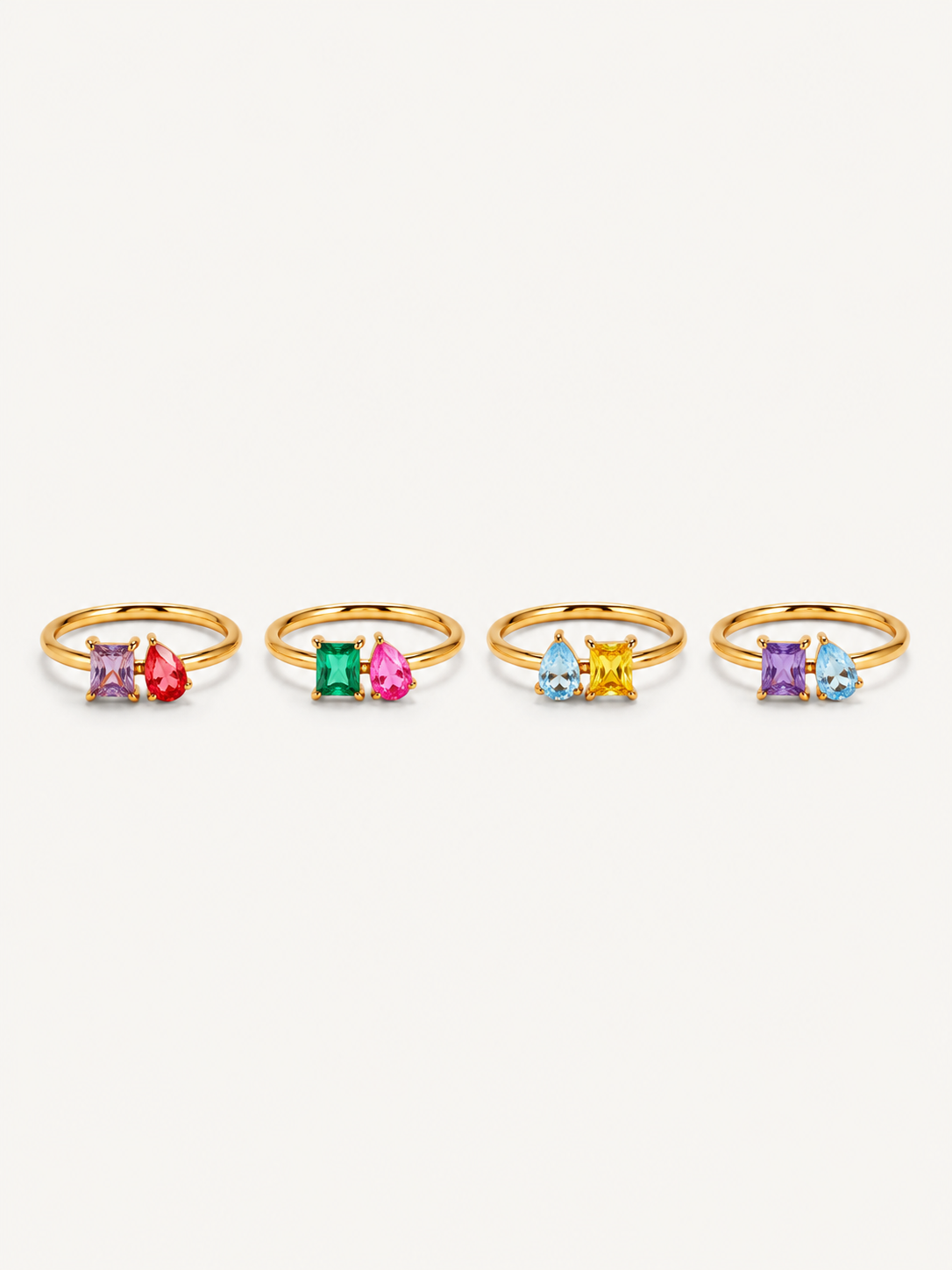Duo Birthstone Ring