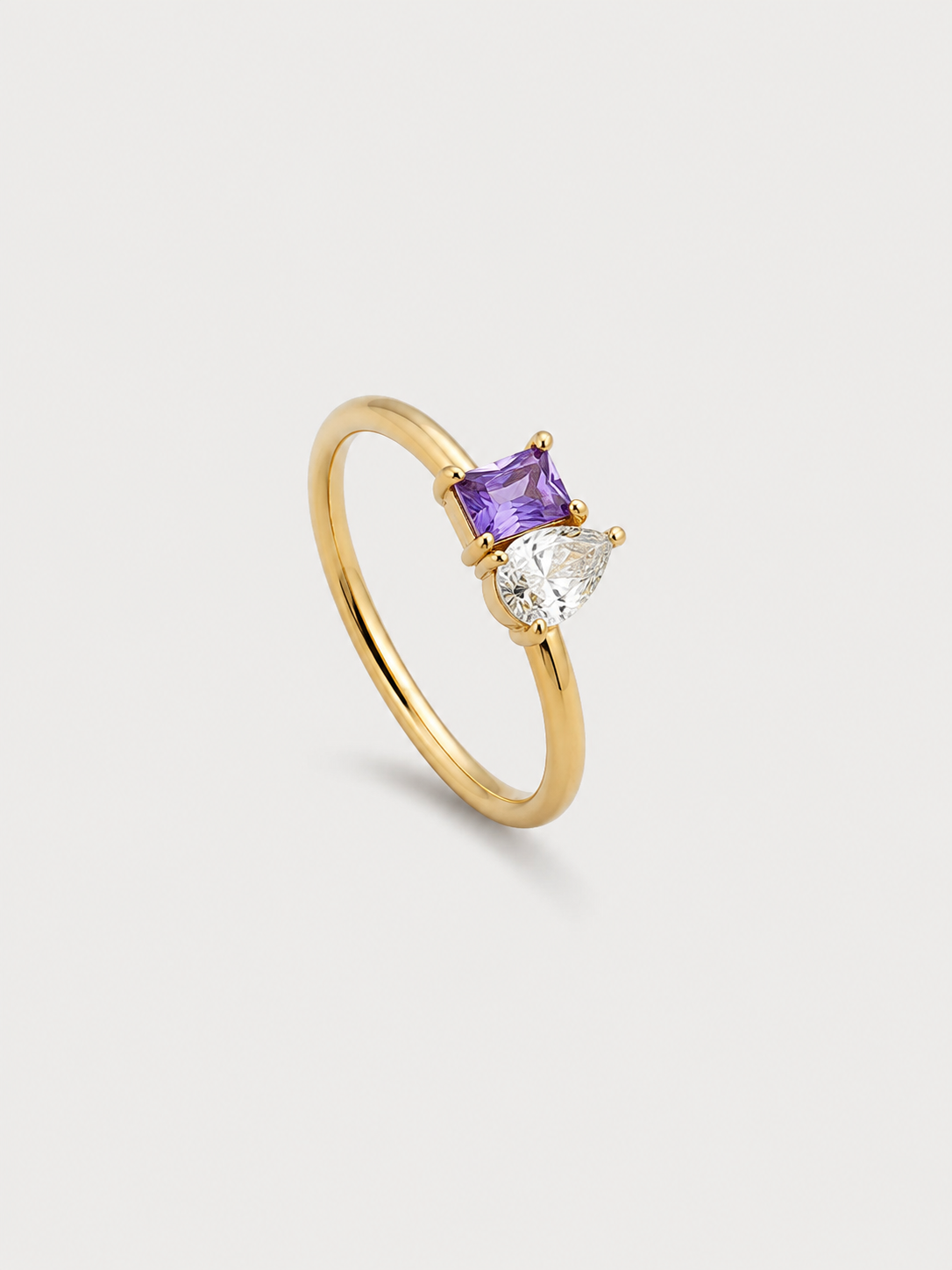 Duo Birthstone Ring