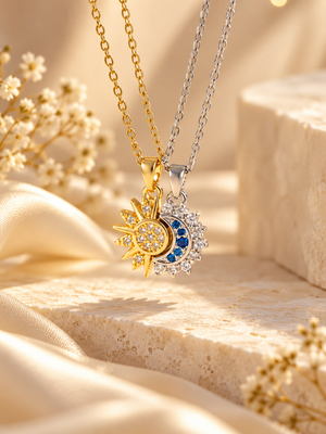 Sun & Moon Necklace Set