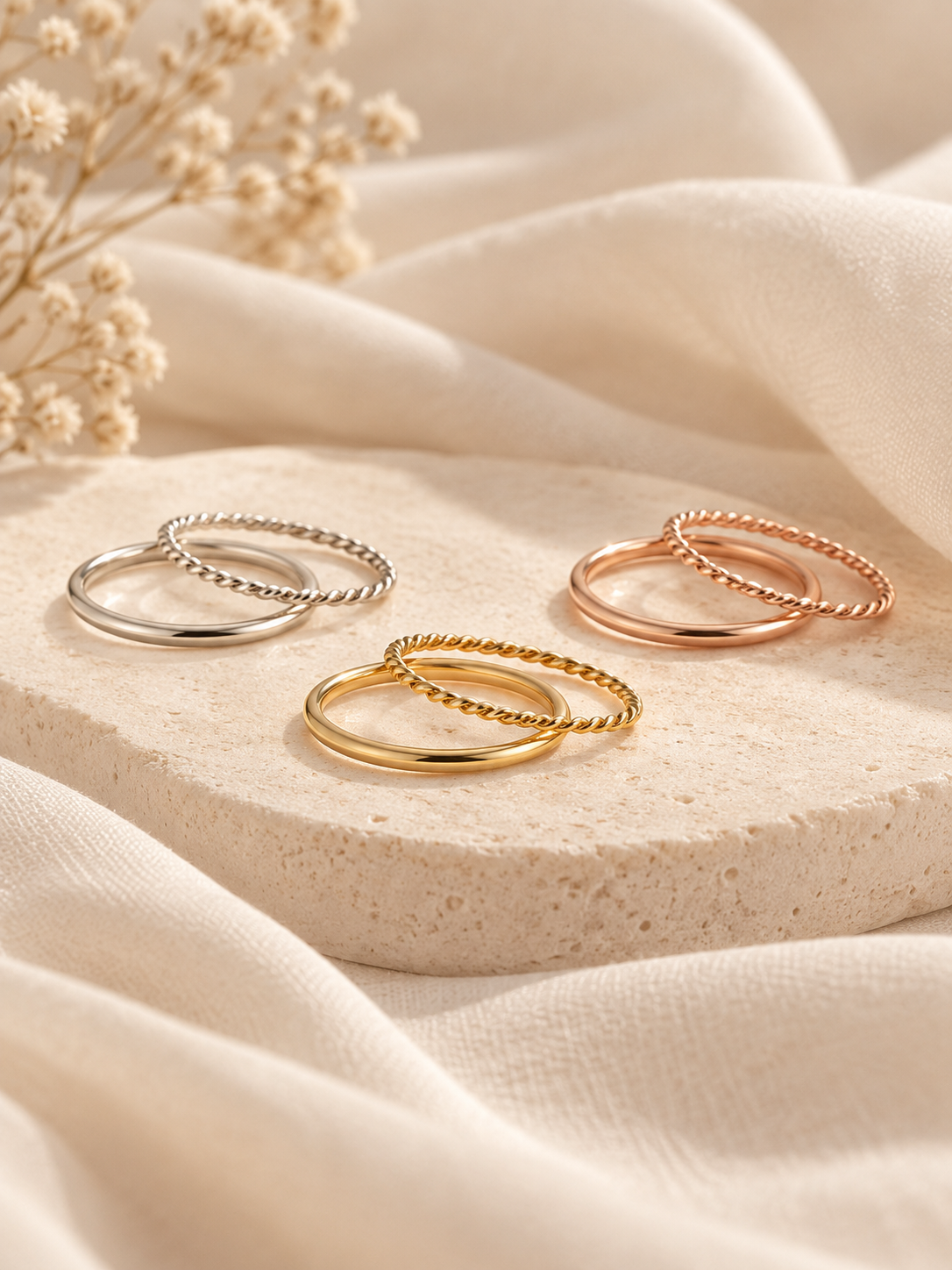 Dainty Stack Rings Set
