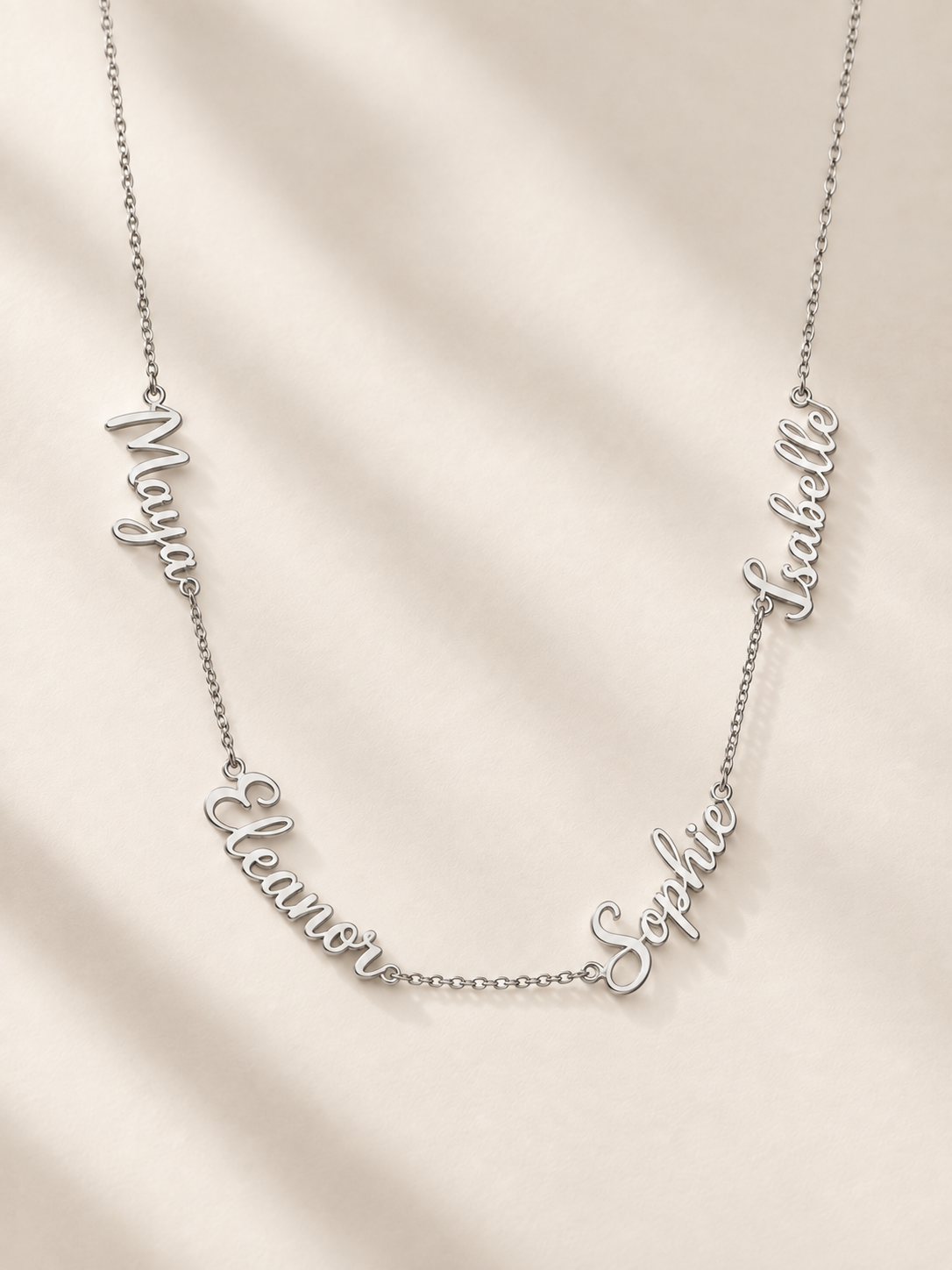 Multi Name Custom Cut Necklace