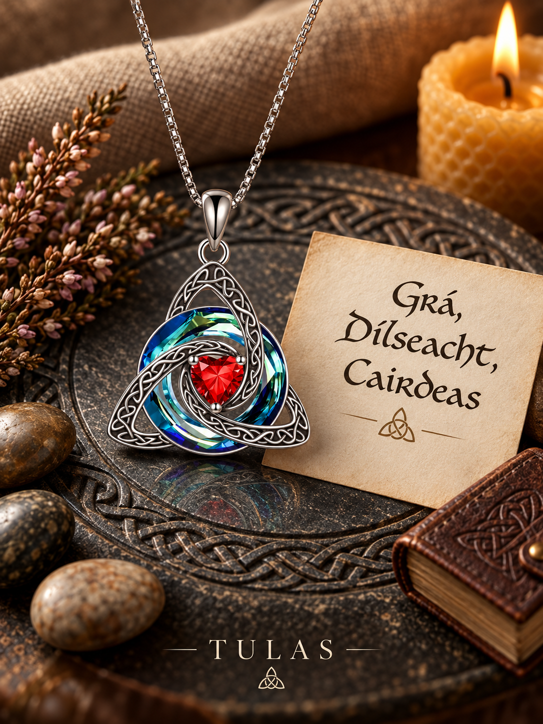 Celtic Knot Birthstone Necklace