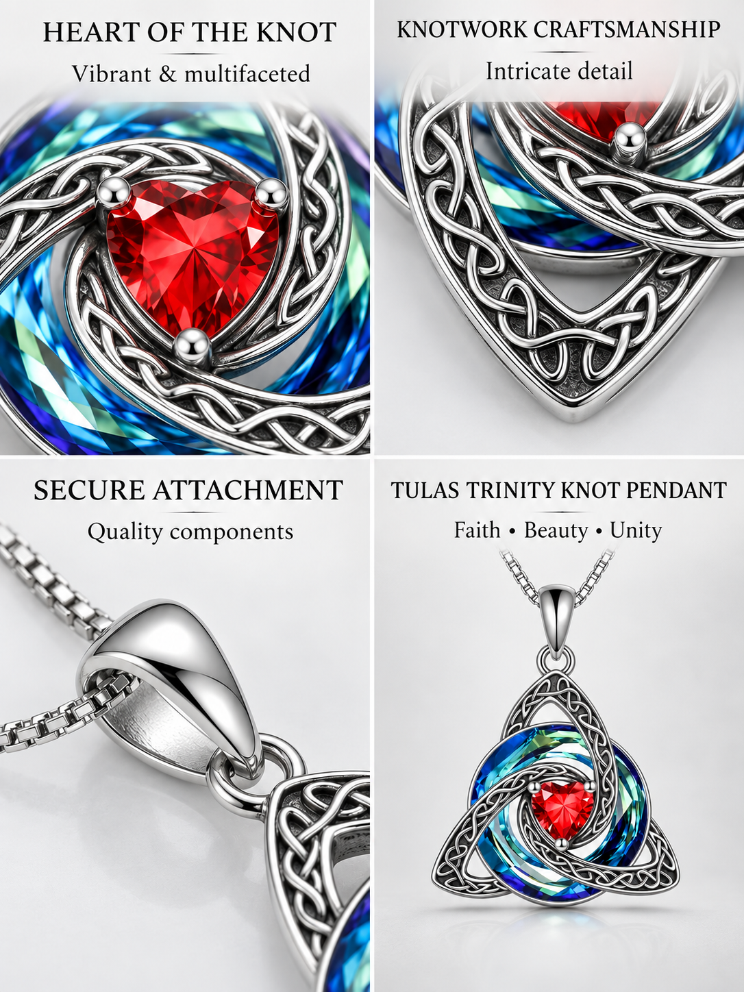 Celtic Knot Birthstone Necklace