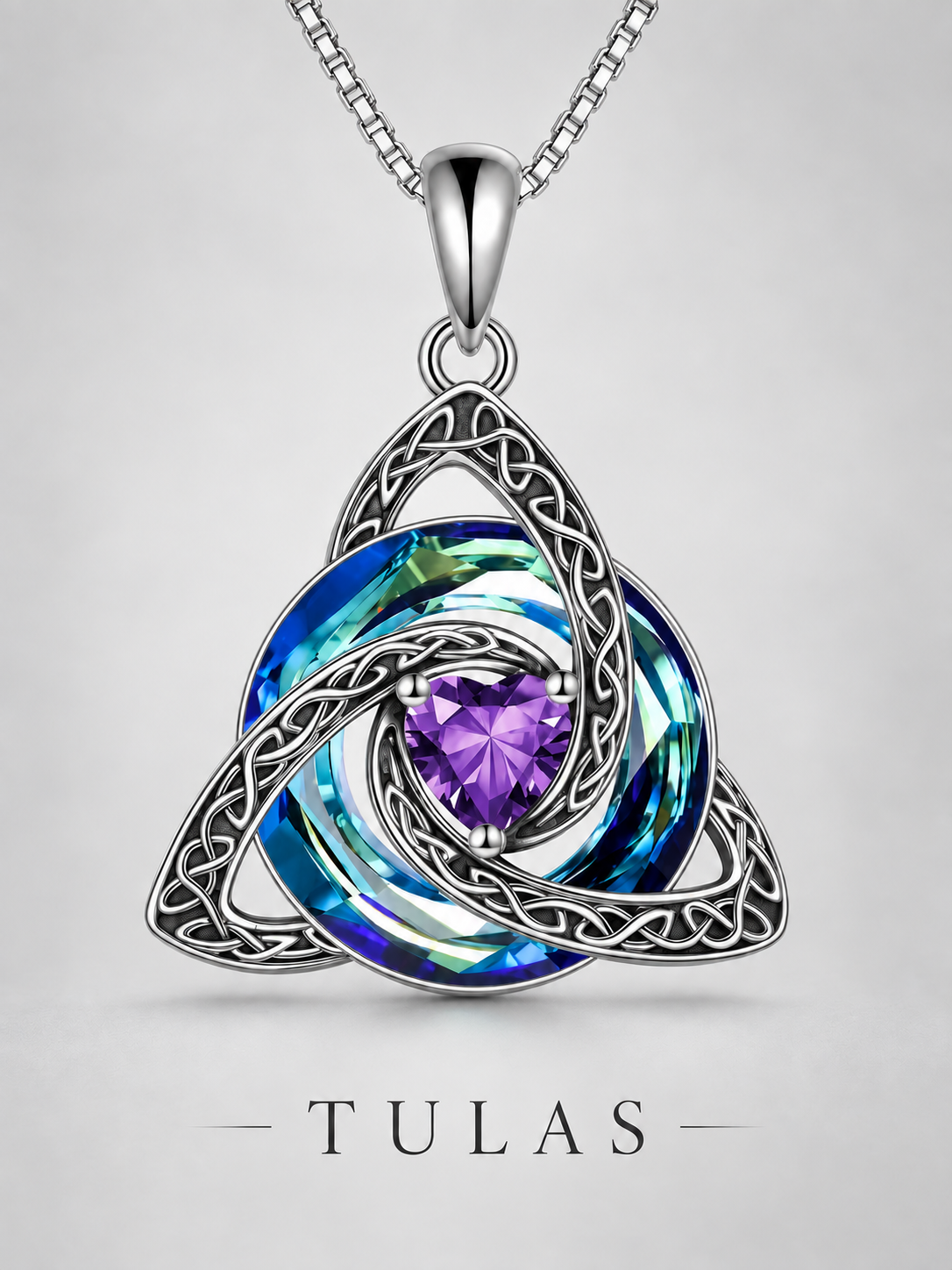 Celtic Knot Birthstone Necklace