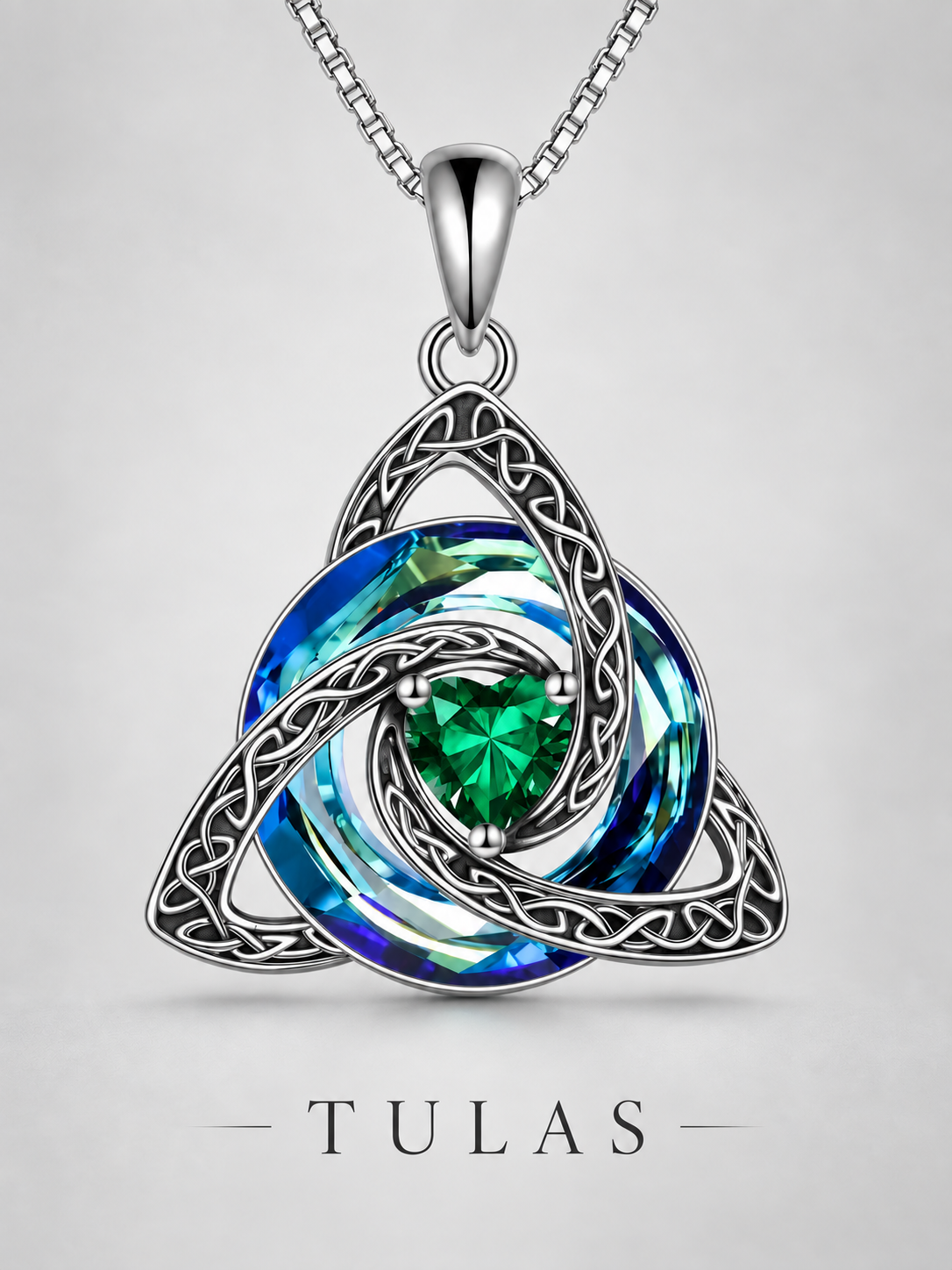 Celtic Knot Birthstone Necklace