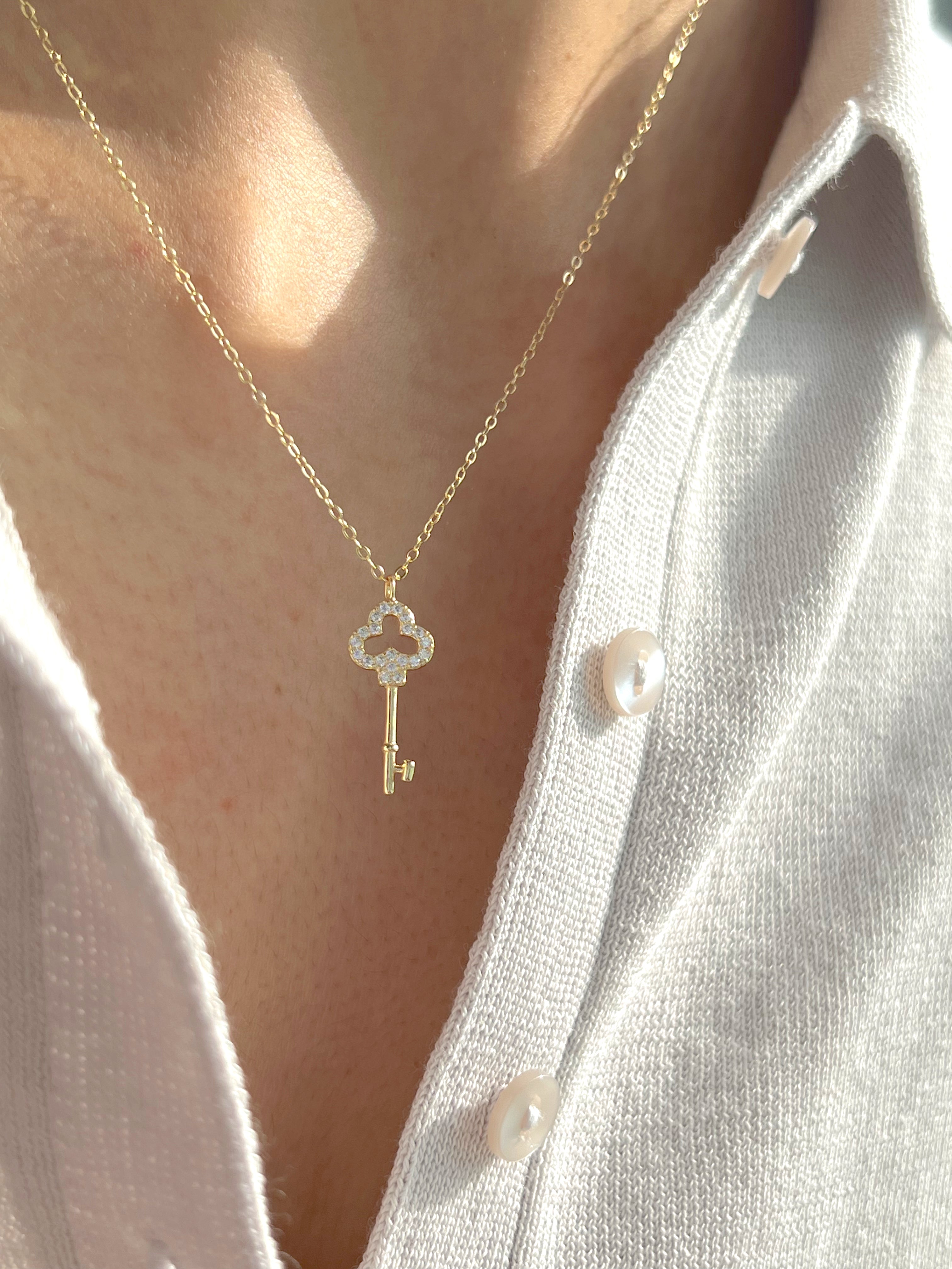 Diamond Key Necklace