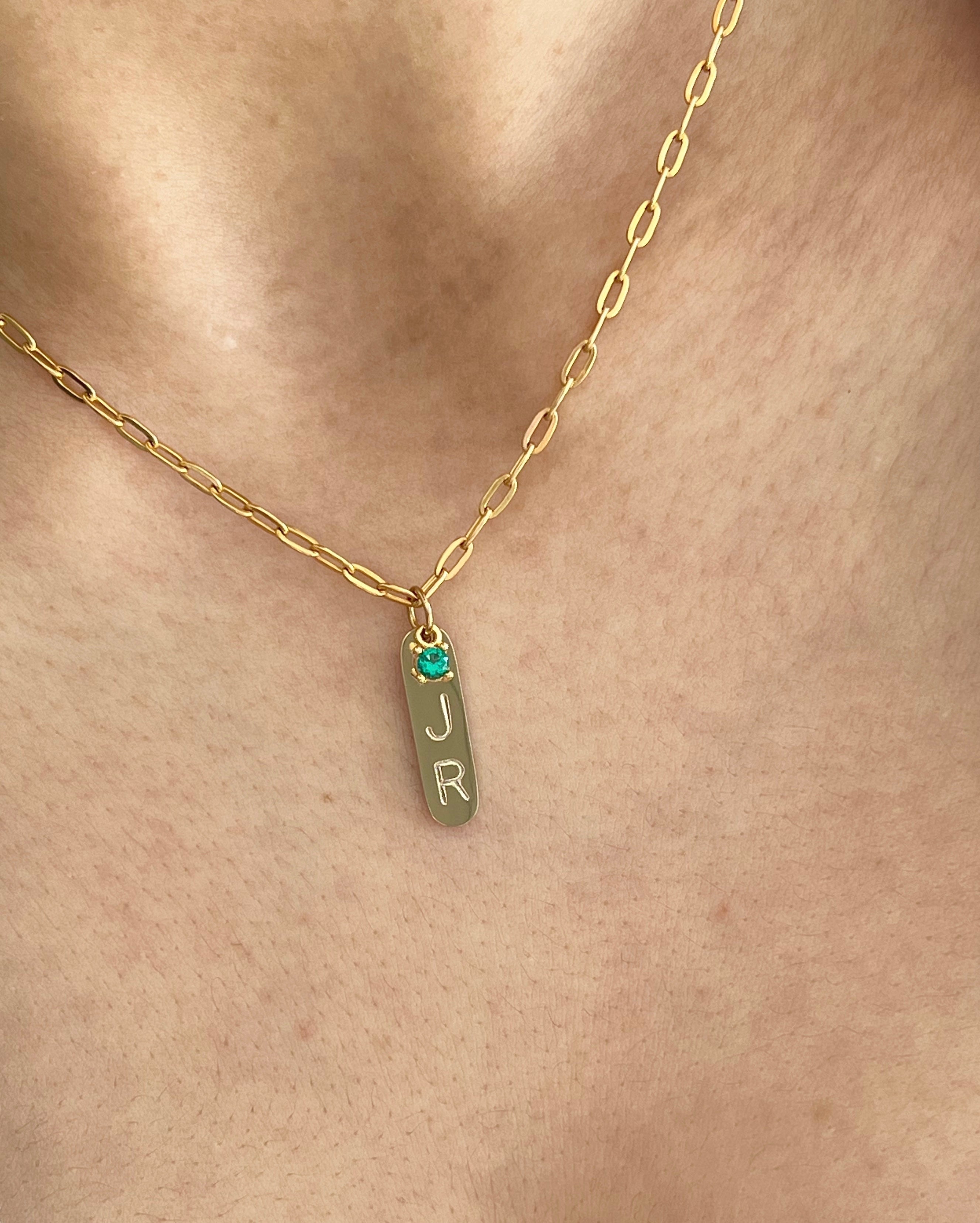 Initial Bar Necklace