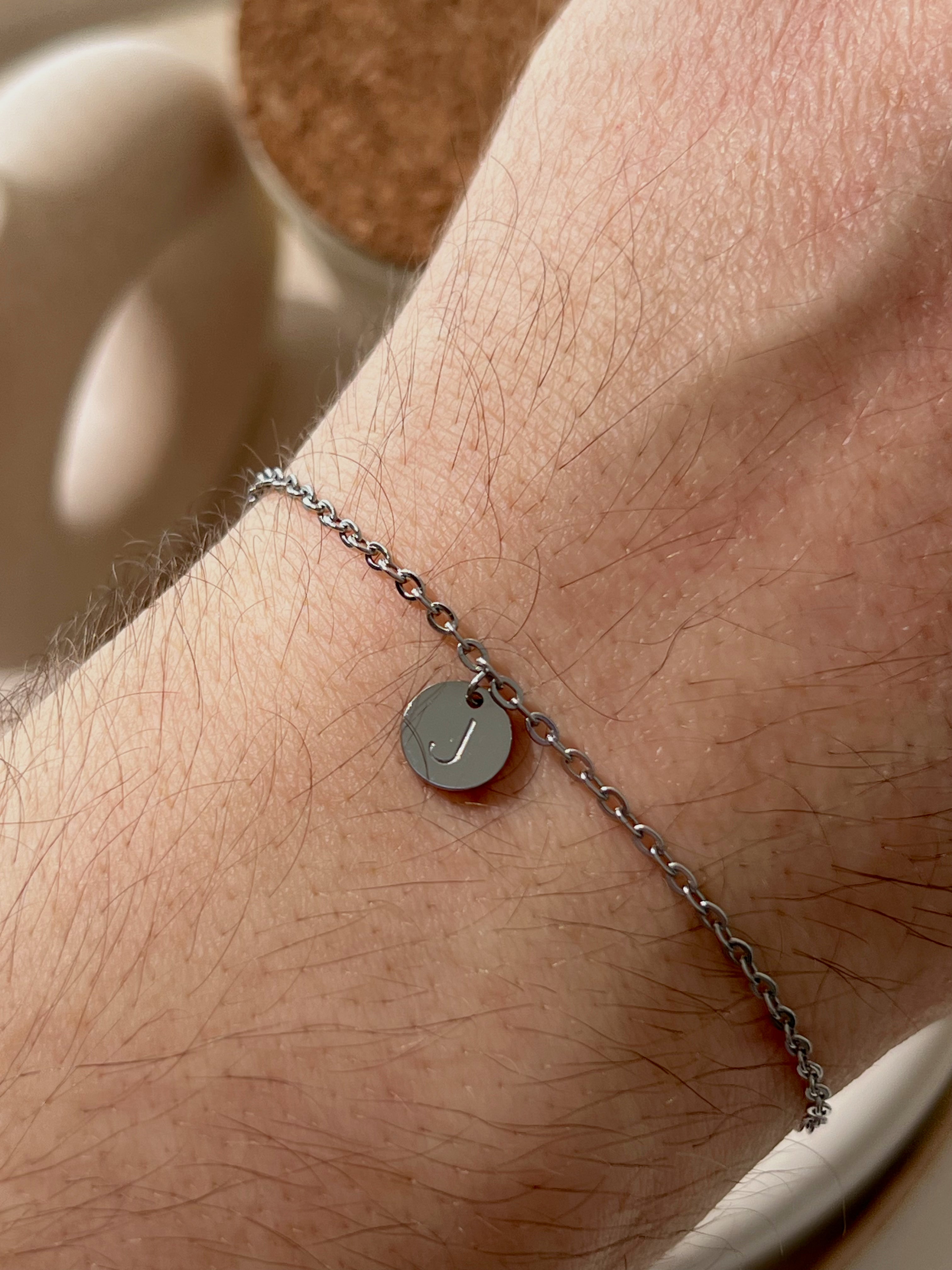 Initial Coin Bracelet